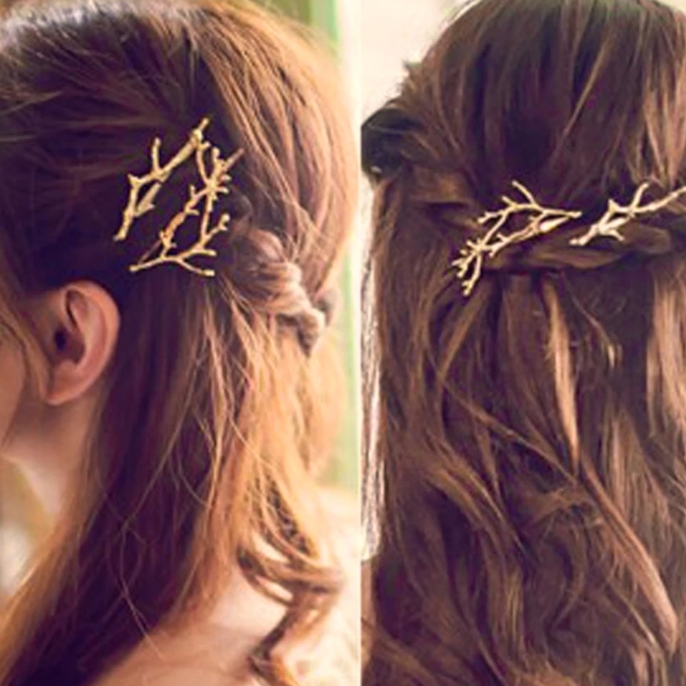 Anthropologie 2 Twig Hair Pins Clips